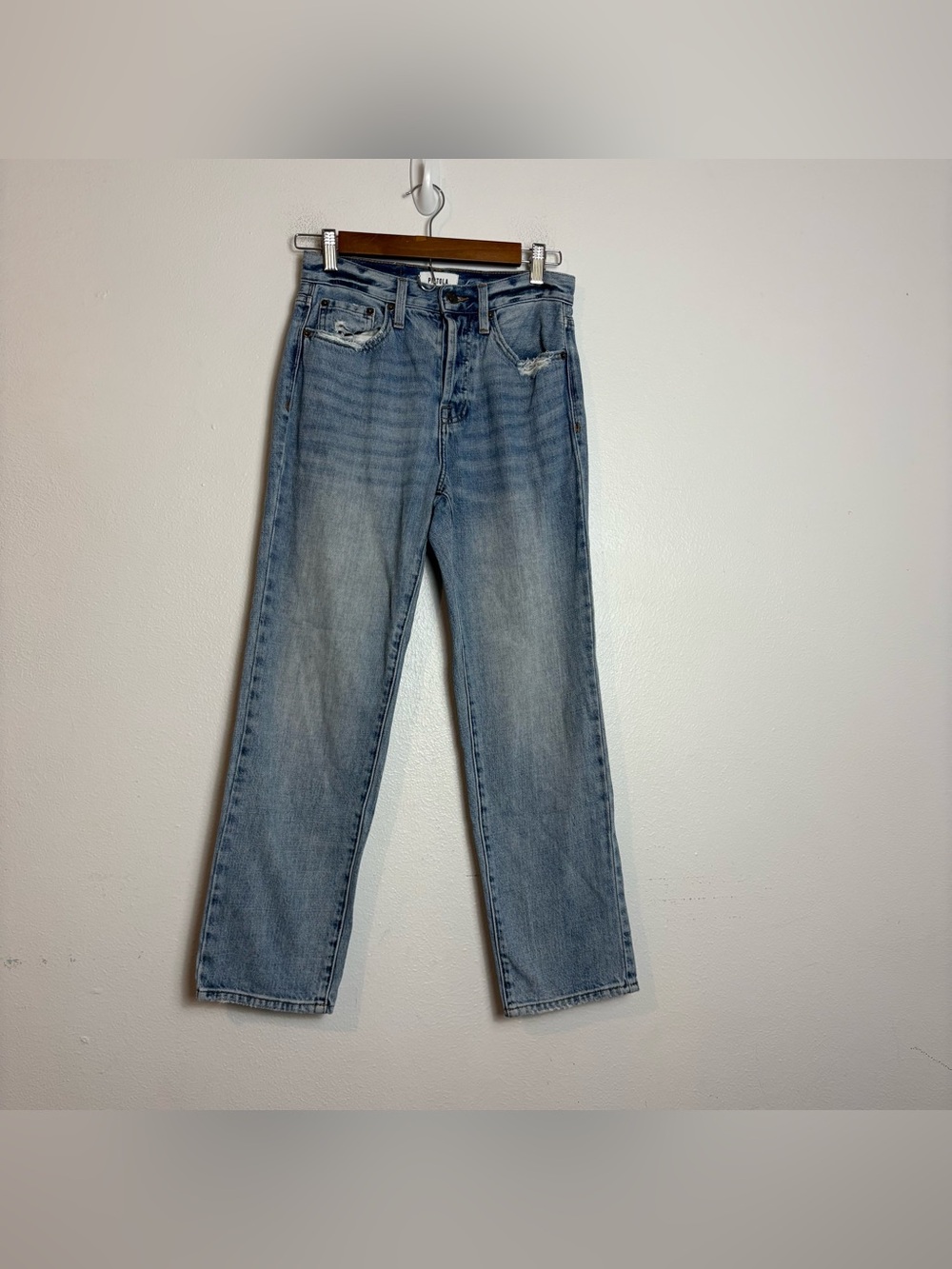 Pistola Denim Medium Wash Button Fly Straight Leg Jeans Women’s 25